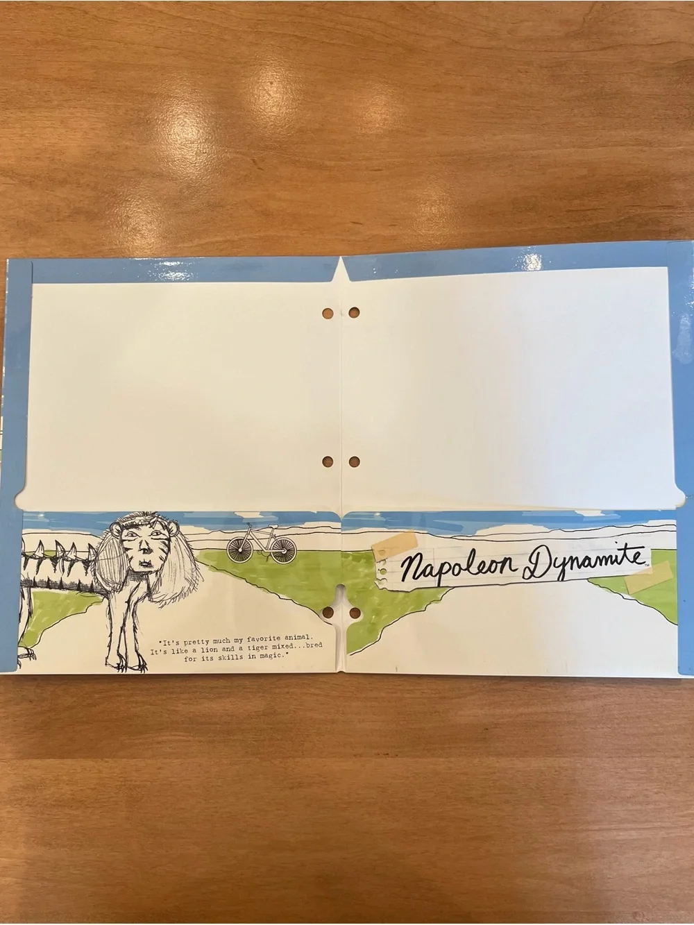 Vintage 2005 school folders (set of three) with Napoleon Dynamite graphics -NWOT